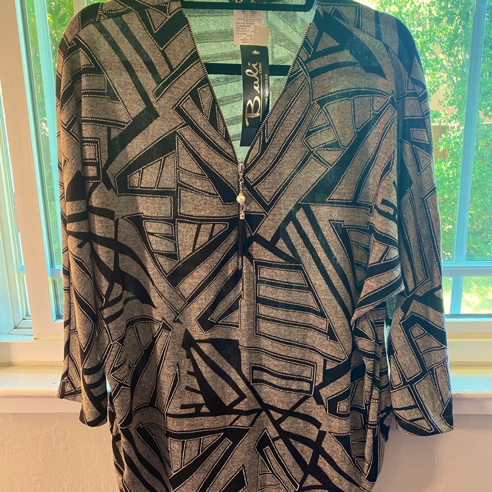 Bali black and grey dress